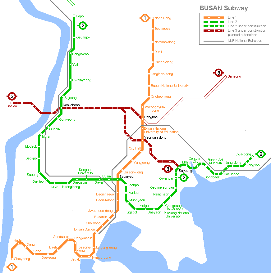 Пусан южная корея карта